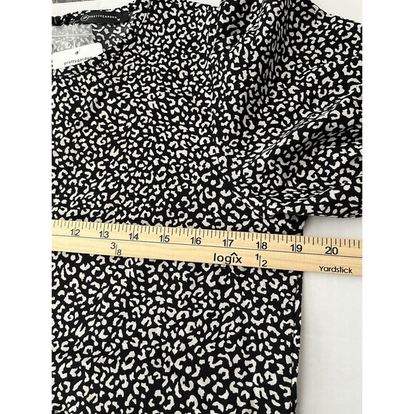 NWT PrettyGarden Flutter Sleeve Animal Print Maxi Dress Black White M - Picture 10 of 13